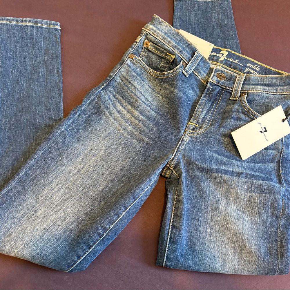 7 For All Mankind Light Blue Ankle Jeans